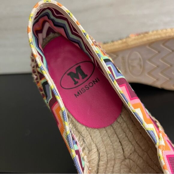 Authentic MISSONI Logo Embroidered Espadrilles Size 39 - Picture 4 of 9